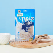 DENTALIGHT - Vital Fiber Wellbar Puppy Chew Treats, Goat Milk, Rich in Calcium and Protein, Soft Vanilla Texture, 12pcs, 80g